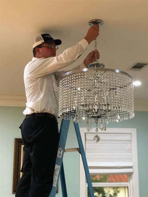 heavy chandelier installation